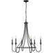 Artemis 6 Light 30.25 inch Matte Black Chandelier Ceiling Light